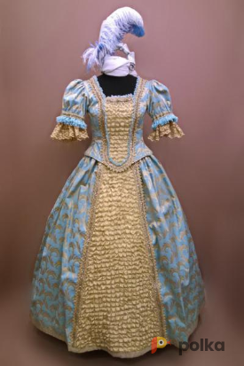 Возьмите Женское платье в стиле барокко (Голубое) напрокат (Фото 1) в Санкт-Петербурге