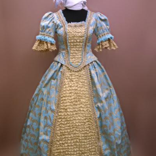 Женское платье в стиле барокко (Голубое)