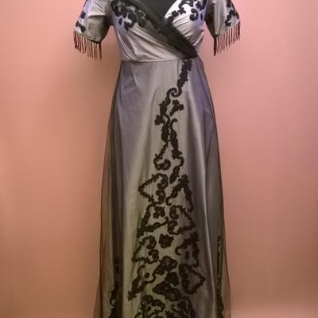  Женское историческое платье в стиле модерн, стальное