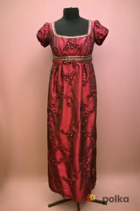 Возьмите Женское историческое платье в стиле ампир, бордовое напрокат (Фото 1) в Санкт-Петербурге
