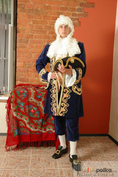 Возьмите Мужской исторический костюм в стиле барокко (Синий) напрокат (Фото 2) в Санкт-Петербурге