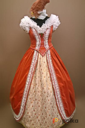 Возьмите Женское платье в стиле барокко (Оранжевое) напрокат (Фото 1) в Санкт-Петербурге