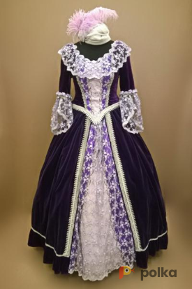 Возьмите Женское платье в стиле барокко (Фиолетовое) напрокат (Фото 1) в Санкт-Петербурге