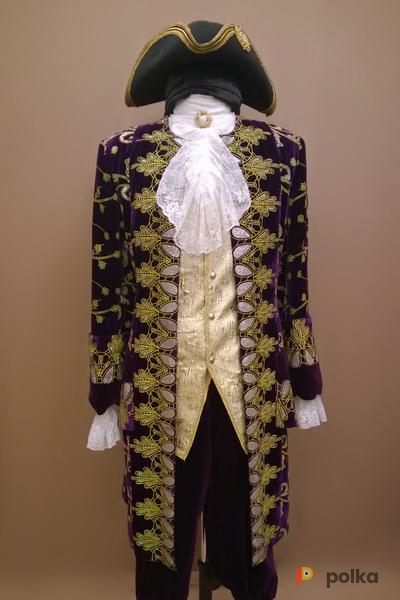Возьмите Мужской исторический костюм барокко (Фиолетовый с золотым и серебряным напылением) напрокат (Фото 2) в Санкт-Петербурге
