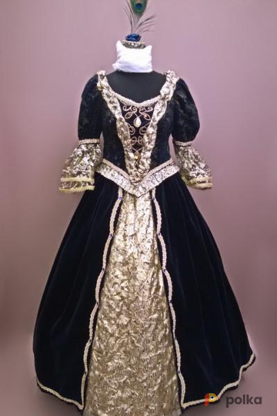 Возьмите Женское платье в стиле барокко (Тёмно-синее) напрокат (Фото 2) в Санкт-Петербурге