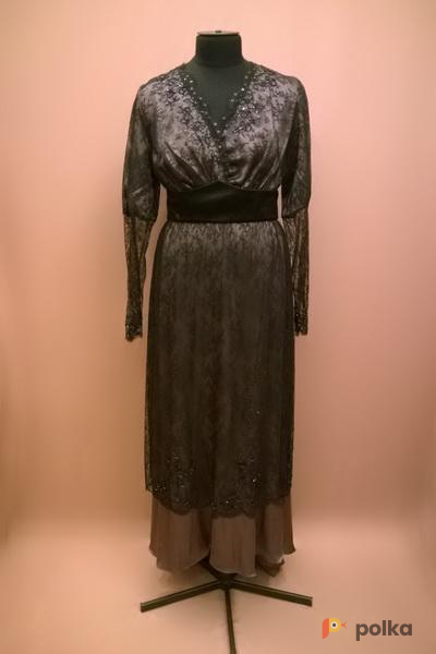Возьмите Женское историческое платье в стиле модерн (Тёмно-бежевое) напрокат (Фото 2) в Санкт-Петербурге