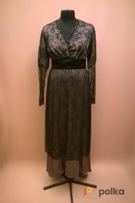 Возьмите Женское историческое платье в стиле модерн (Тёмно-бежевое) напрокат (Фото 1) в Санкт-Петербурге