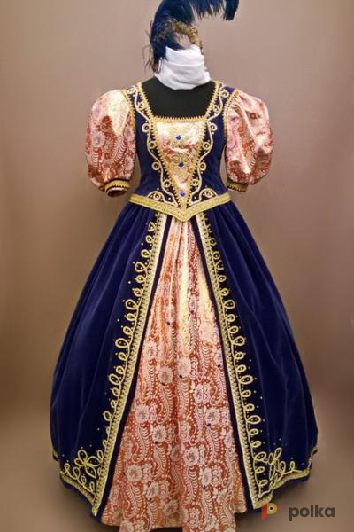 Возьмите Женское платье в стиле барокко (Синее) напрокат (Фото 2) в Санкт-Петербурге