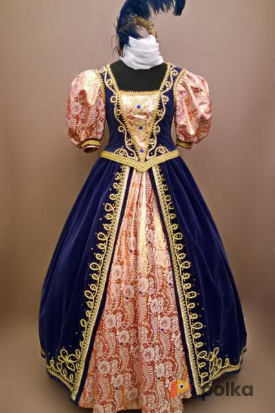 Возьмите Женское платье в стиле барокко (Синее) напрокат (Фото 1) в Санкт-Петербурге