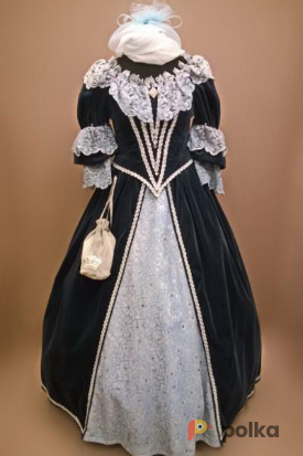 Возьмите Женское платье в стиле барокко (Тёмно-синее) напрокат (Фото 1) в Санкт-Петербурге