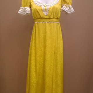 Женское историческое платье в стиле ампир (жёлтое)