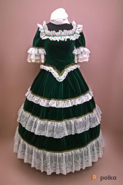 Возьмите Женское платье в стиле барокко, Чистый изумруд напрокат (Фото 2) в Санкт-Петербурге