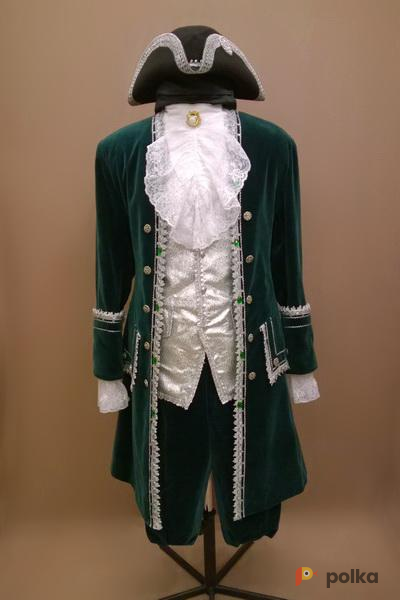 Возьмите Мужской исторический костюм барокко (Тёмно-зелёный расшитый камнями) напрокат (Фото 2) в Санкт-Петербурге