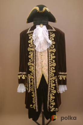 Возьмите Мужской исторический костюм барокко (Тёмно-коричневый) напрокат (Фото 1) в Санкт-Петербурге