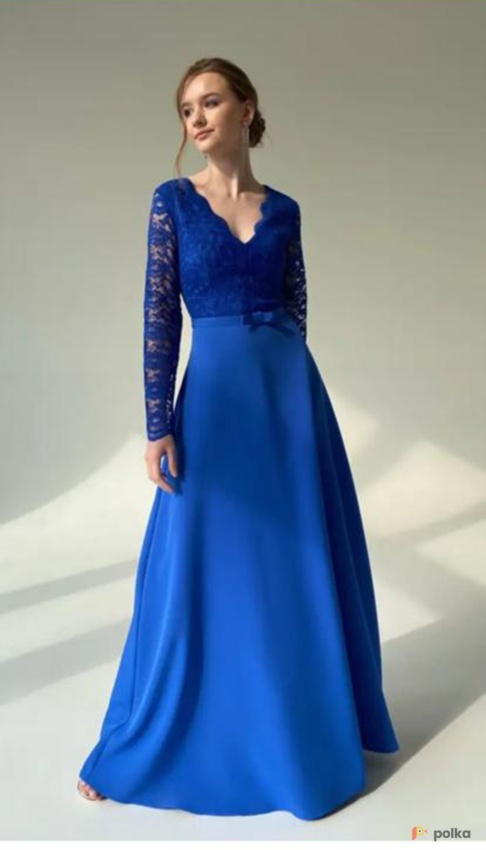Возьмите Вечернее синее платье р.52-54 напрокат (Фото 2) в Москве