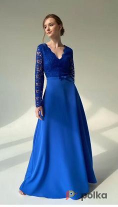 Возьмите Вечернее синее платье р.52-54 напрокат (Фото 1) в Москве