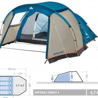 Прокат кемпинговой палатки Arpenaz Family 4