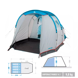 Прокат кемпинговой палатки Arpenaz Family 4.1