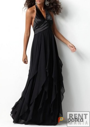 Возьмите Платье BCBGMAXAZRIA Black Chiffon Long Dress напрокат (Фото 3) в Москве