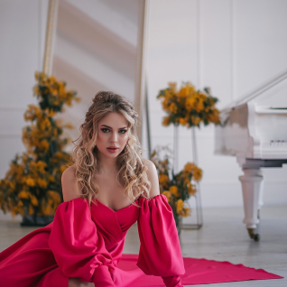 Платье вечернее Аделина фуксия