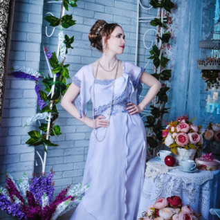 Изысканное бально-историческое платье для фотосессии или бала, размер 44-46