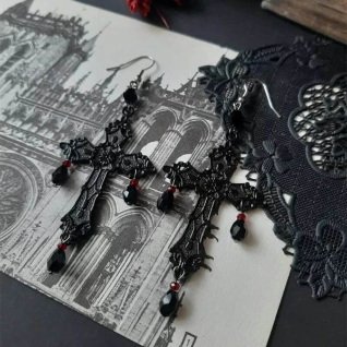 Серьги «Готический крест»