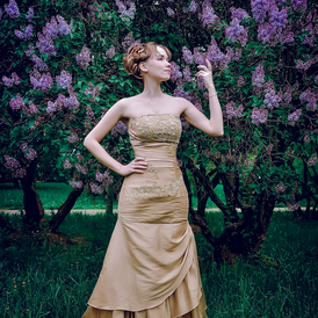 Потрясающее платье "Золото Инков", размер 42-44