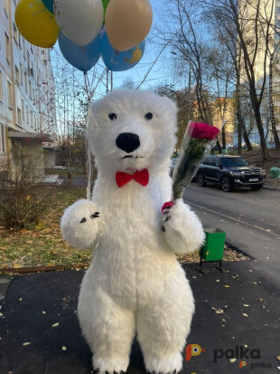 Возьмите Ростовая кукла Белый медведь  напрокат (Фото 1) в Москве