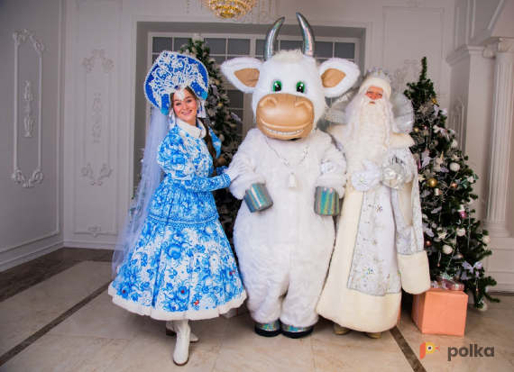 Возьмите Ростовая кукла Белый Бык-символ 2021 года напрокат (Фото 2) в Санкт-Петербурге
