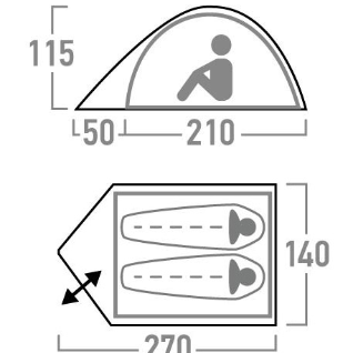 Двухместная палатка Outventure Dome 2