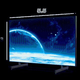 Светодиодный экран 5.5×3 метра