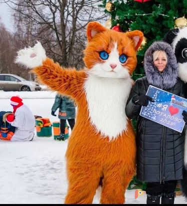 Возьмите Ростовая кукла рыжий кот напрокат (Фото 1) в Москве