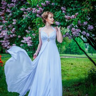 Струящееся вечернее платье Илзе, размер 42-44