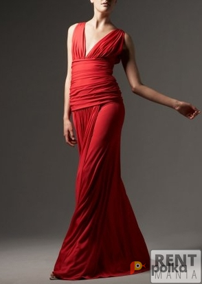 Возьмите Платье Marc Bouwer  Red Drape dress напрокат (Фото 3) в Москве