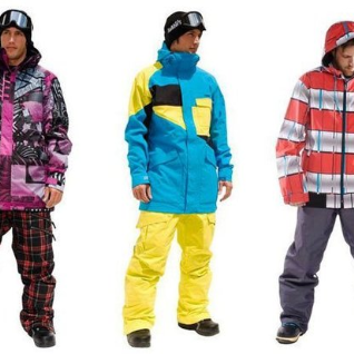 Комплект одежды для горных лыж или сноубода - куртка + штаны + перчатки