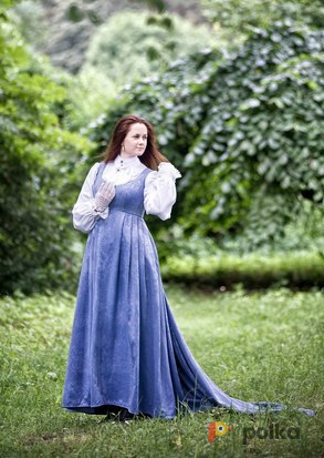 Возьмите Историческое платье для верховой езды "Голубой Иней" - отличный вариант для фотосессии напрокат (Фото 5) в Москве
