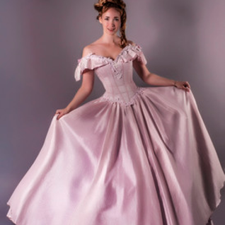 Роскошное бальное платье в стиле 19 века "Розовый жасмин"