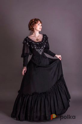 Возьмите Винтажное черное пышное платье "гертруда", размер 44-46 напрокат (Фото 2) в Москве