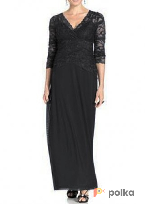 Возьмите Платье черное 50 размер Onyx Nite Lace Gown V-Neck+ напрокат (Фото 2) в Москве