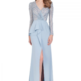 Платье светло-голубое Terani Couture