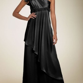 Платье ABS by Allen Schwartz Black Cascade Gown Размер 40