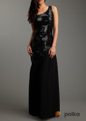 Возьмите Платье ABS by Allen Schwartz Black Sequin Long Gown Размеры 42, 44 напрокат (Фото 3) в Москве