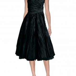 Платье ABS by Allen Schwartz Black Taffeta Sweatheard Dress Размер 40