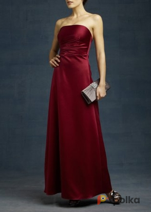 Возьмите Платье ABS by Allen Schwartz Burgundy satin evening gown Размер 48 напрокат (Фото 1) в Москве