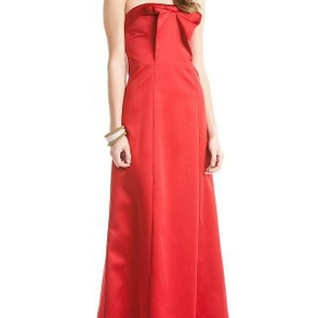 Платье ABS by Allen Schwartz Red satin gown Размер 44