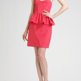 Платье ABS by Allen Schwartz Sweatheard Red Dress Размеры 42, 44