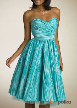 Возьмите Платье ABS by Allen Schwartz Tiffany Blue Taffeta Sweatheard Dress Размер 42 напрокат (Фото 2) в Москве