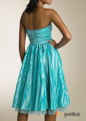 Возьмите Платье ABS by Allen Schwartz Tiffany Blue Taffeta Sweatheard Dress Размер 42 напрокат (Фото 2) в Москве