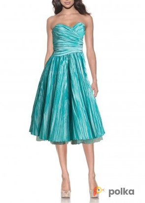 Возьмите Платье ABS by Allen Schwartz Tiffany Blue Taffeta Sweatheard Dress Размер 42 напрокат (Фото 3) в Москве