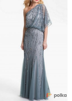 Возьмите Платье Adrianna Papell Light Blue Tulle Gown Размеры 44, 48 напрокат (Фото 3) в Москве